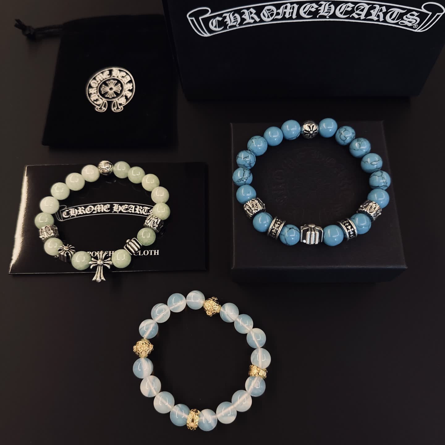 Chrome Hearts Beaded Bracelets Set Chrome Hearts Beaded Bracelets Set